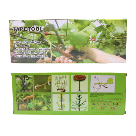 Aparat de legat plante TAPETOOL manual, pentru vie, roșii și legume, cu bandă și capse