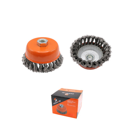 Perie Cupă Flex oțel torsionat M14, 4" Negru, Sailhope – MSA528