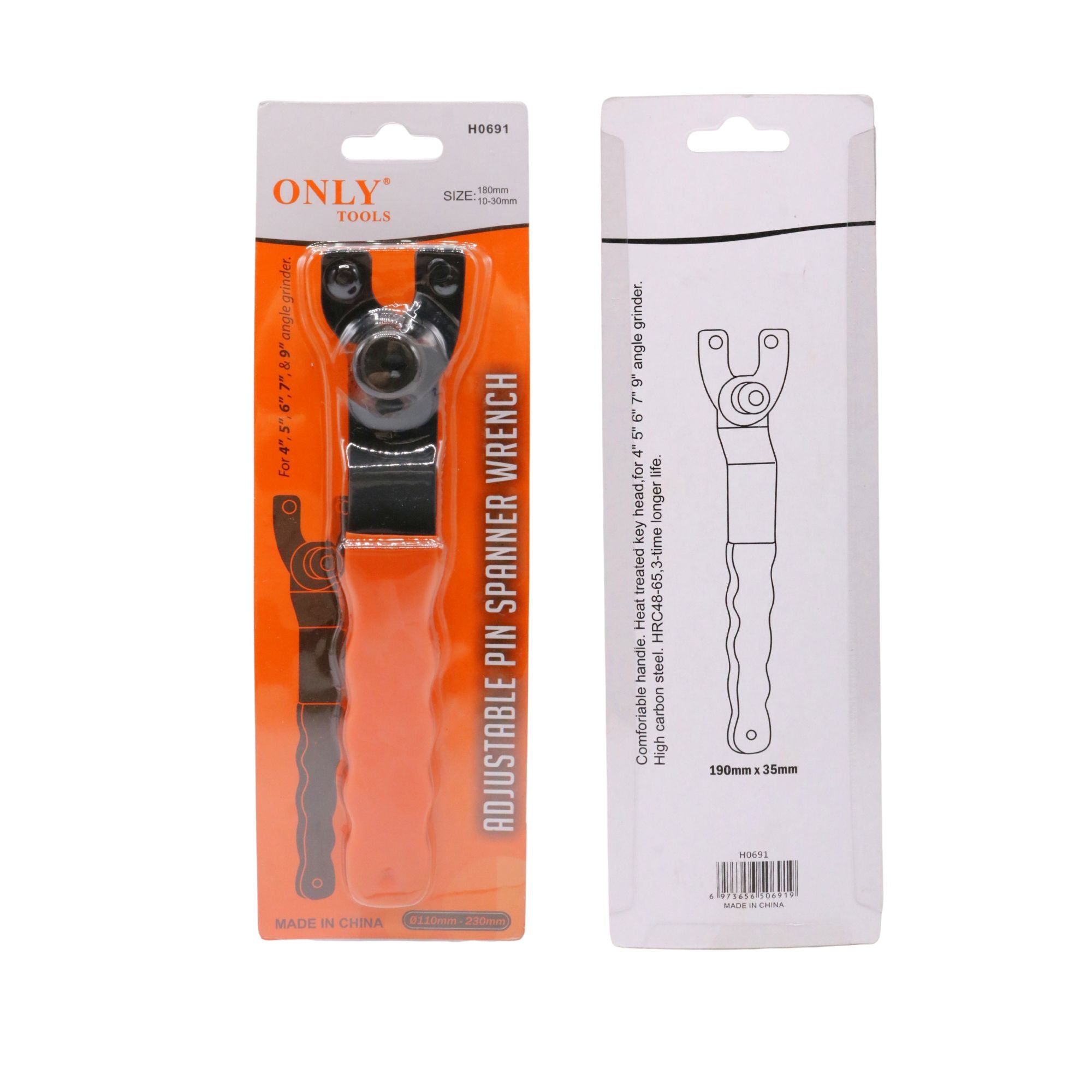 Cheie Reglabilă pentru Strângerea Flanșei Polizorului – 11–23 mm, 190 mm, Only Tools