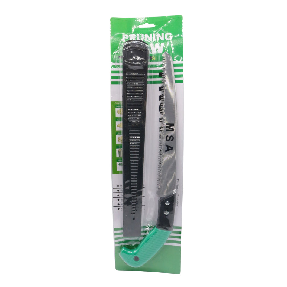 Fierăstrău pentru grădinărit, lamă curbată cu dinți tripli, mâner ergonomic, teacă inclusă, 240 mm