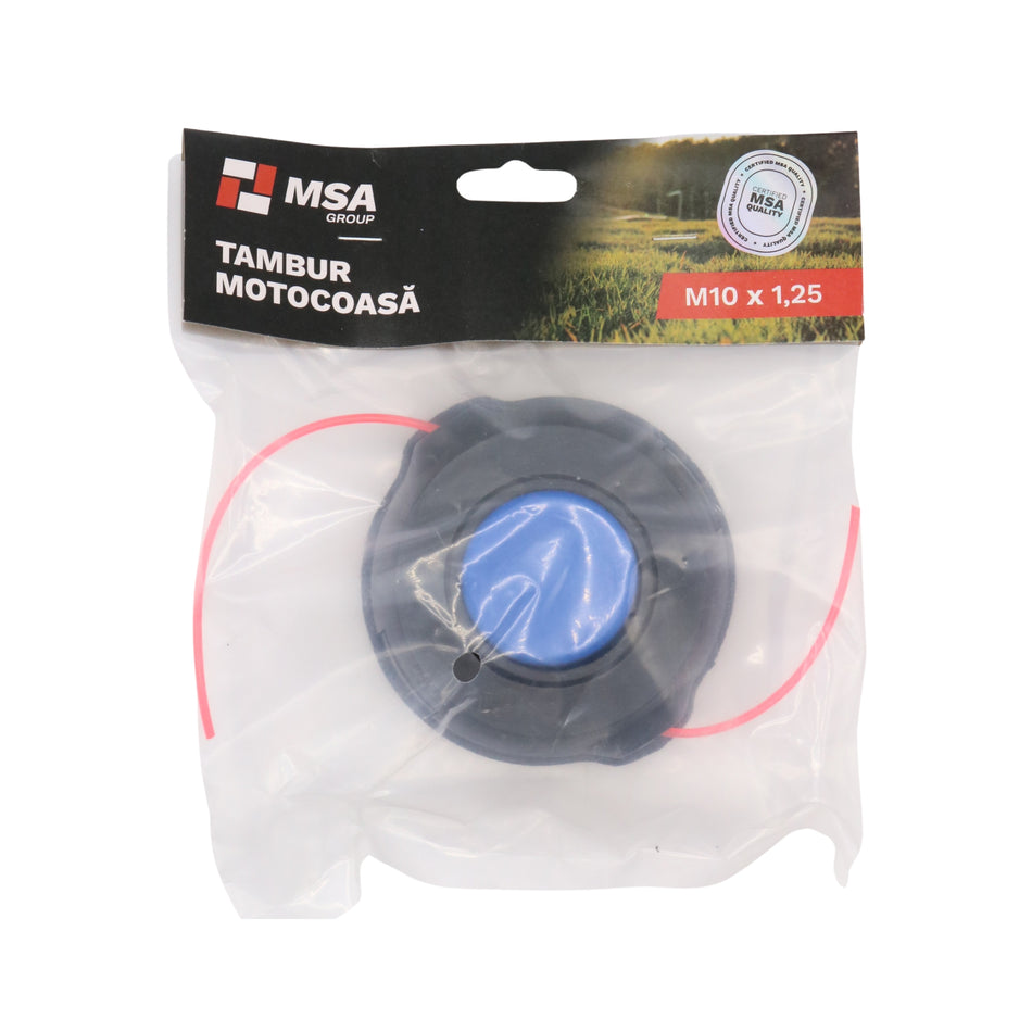 Tambur motocoasă mic, plastic, albastru, M10 x 1.25 – MSA734