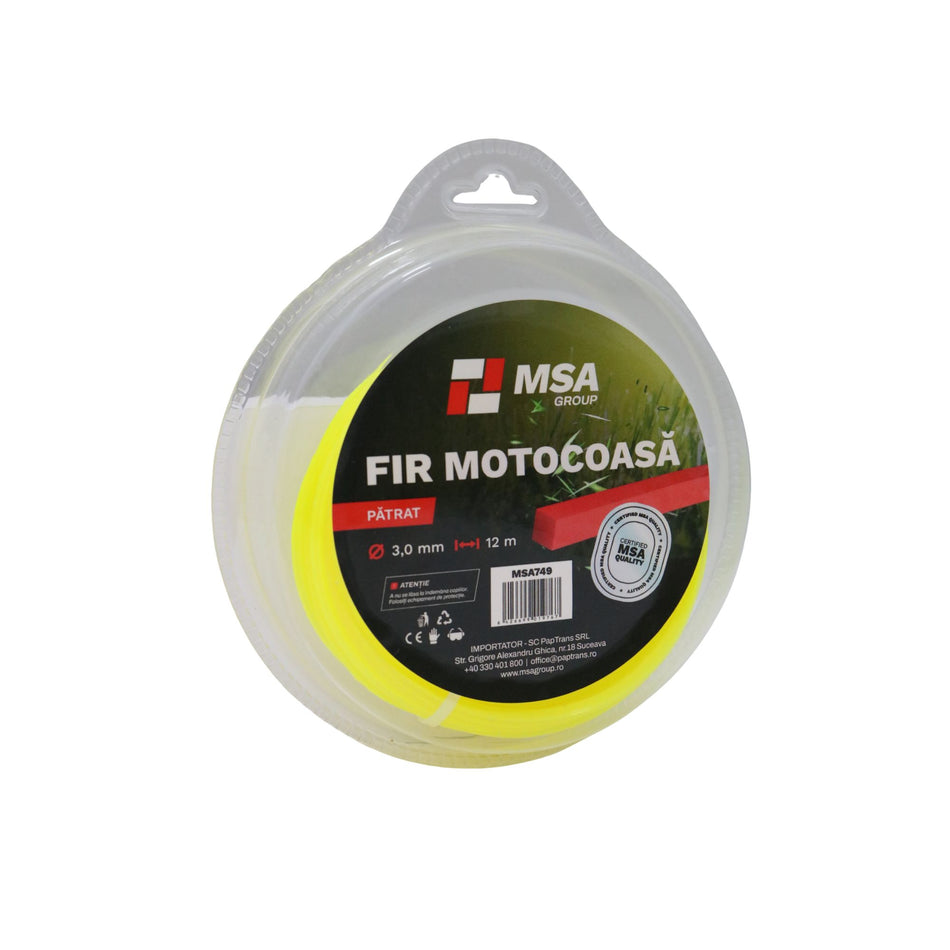 Fir Motocoasă Pătrat Ø3.0 mm, 12 m, – MSA749