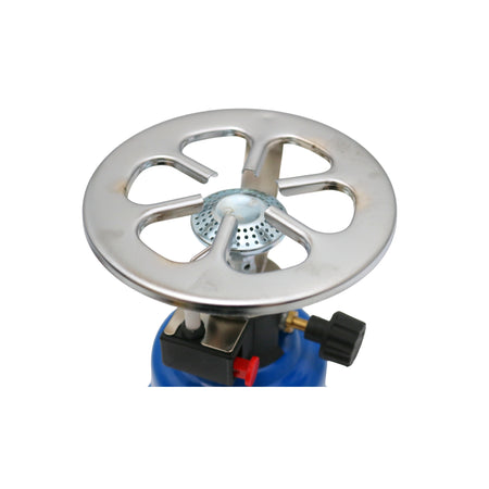 Aragaz camping metal cu aprindere piezo Nurgaz, pentru cartuș gaz 190 g