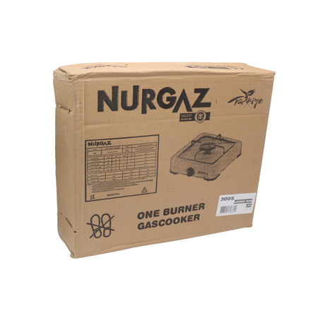 Aragaz cu 1 ochi Nurgaz NG3005, 2.3 kW, 28 x 26 cm, alimentare GPL, maro