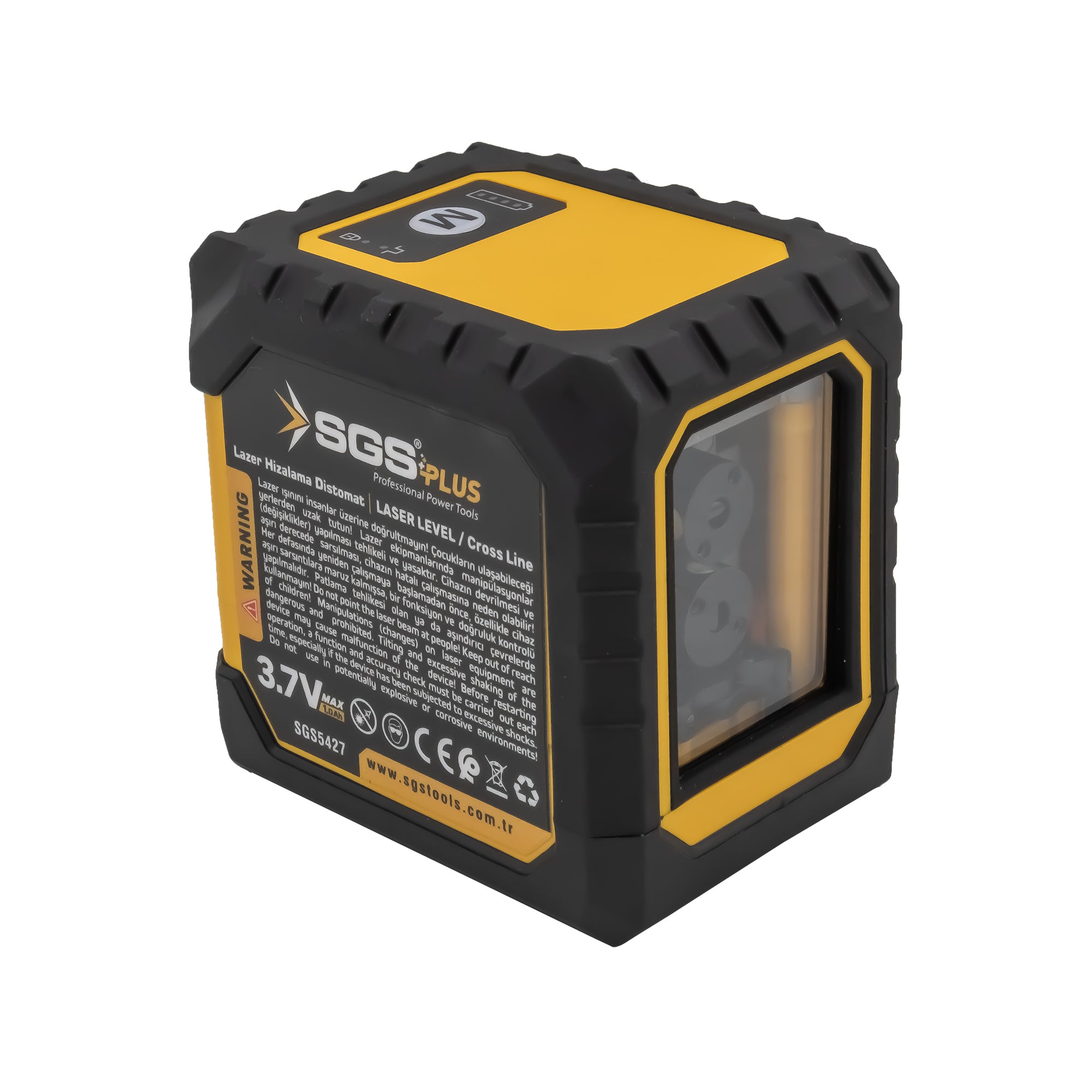 Nivela laser verde cu 2 linii SGS PLUS HI-TECH, autonivelare, precizie ±2 mm/10 m, acumulator Li-Ion 3.7V