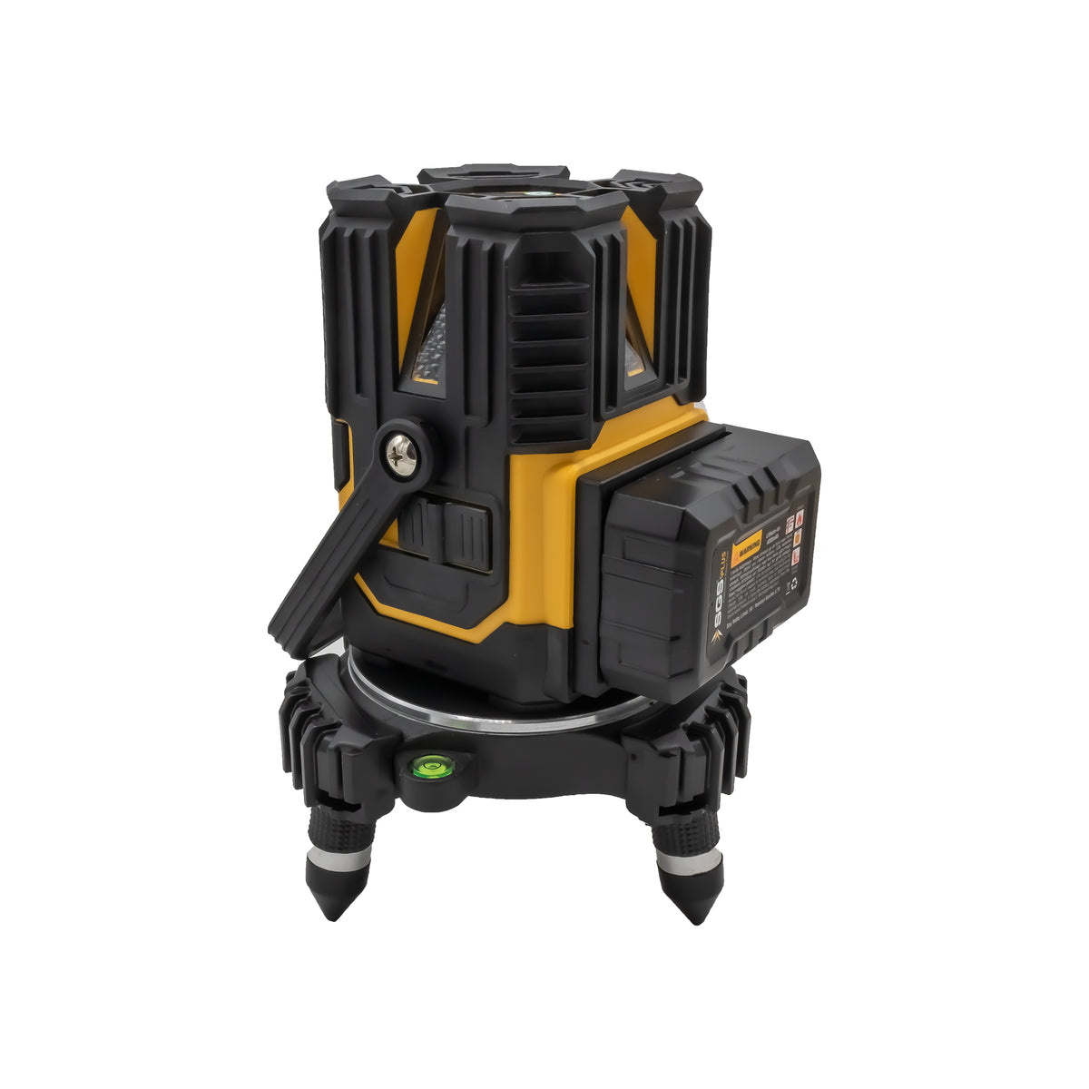 Nivelă laser verde 5 linii SGS PLUS HI-TECH 4V-1H, autonivelare, 360°, precizie ±3 mm/10 m, 2 baterii