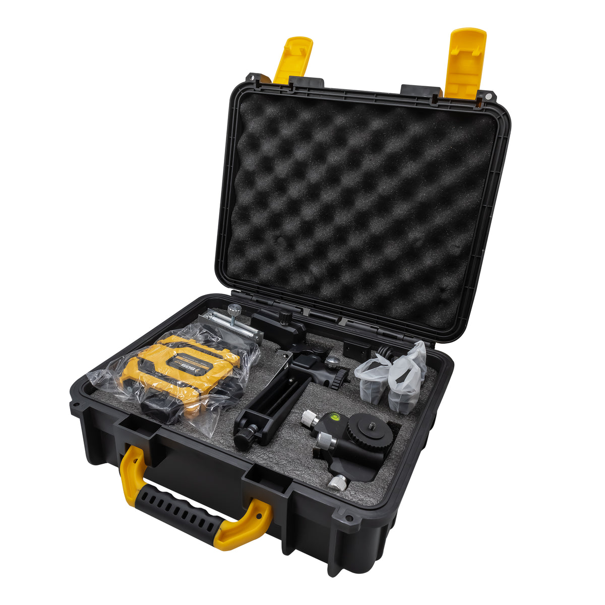 Nivelă laser 4D, 16 linii verzi, 4x360°, cu telecomandă și accesorii – SGS5429