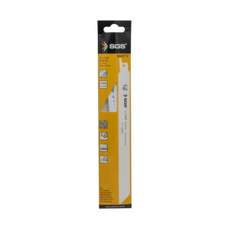Set 5 pânze sabie metal S1122HF BI-METAL 225 x 2.5 mm, HSS, pentru metal, aluminiu și țevi