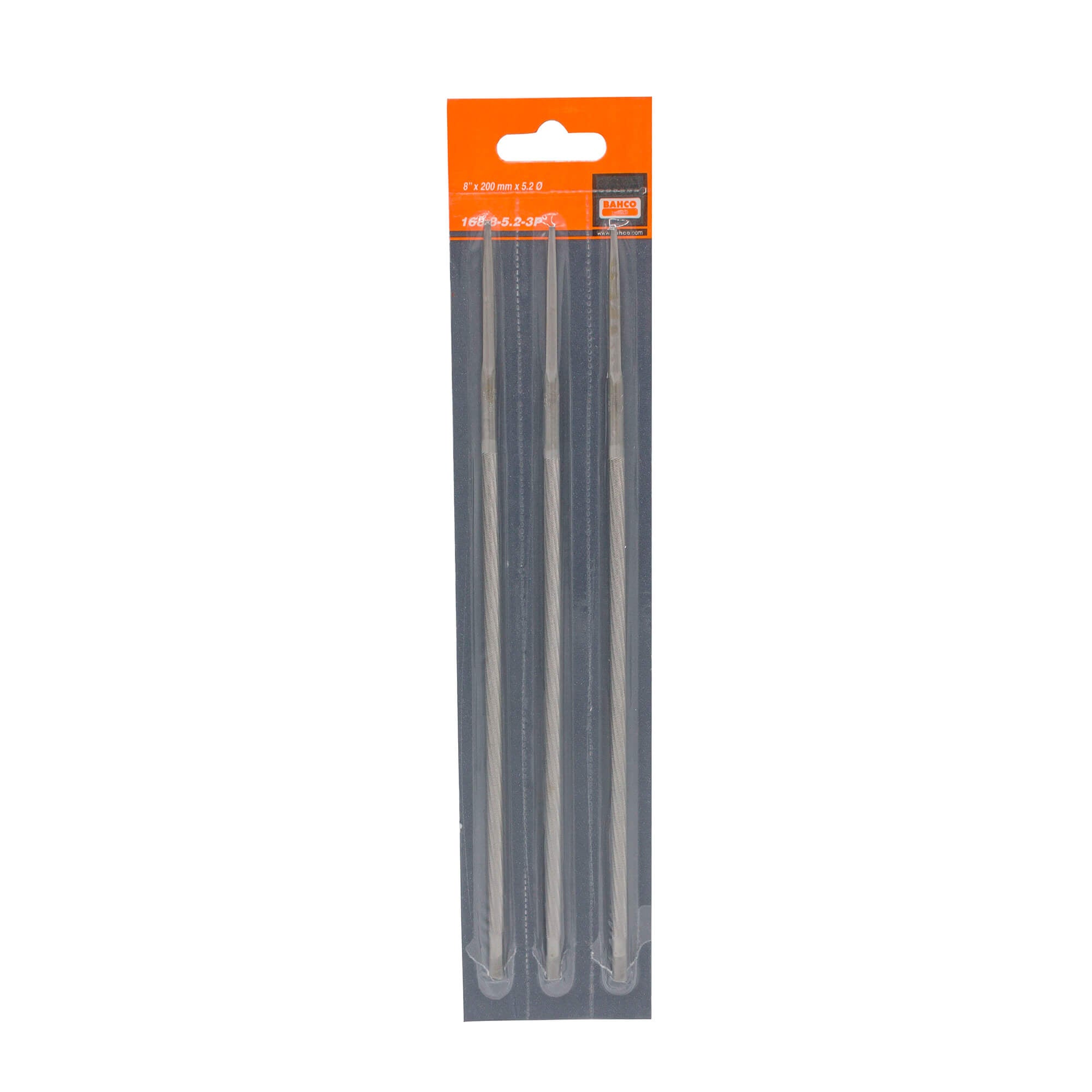 Set 3 pile rotunde Bahco, 8 x 200 x 5.2 mm, otel special