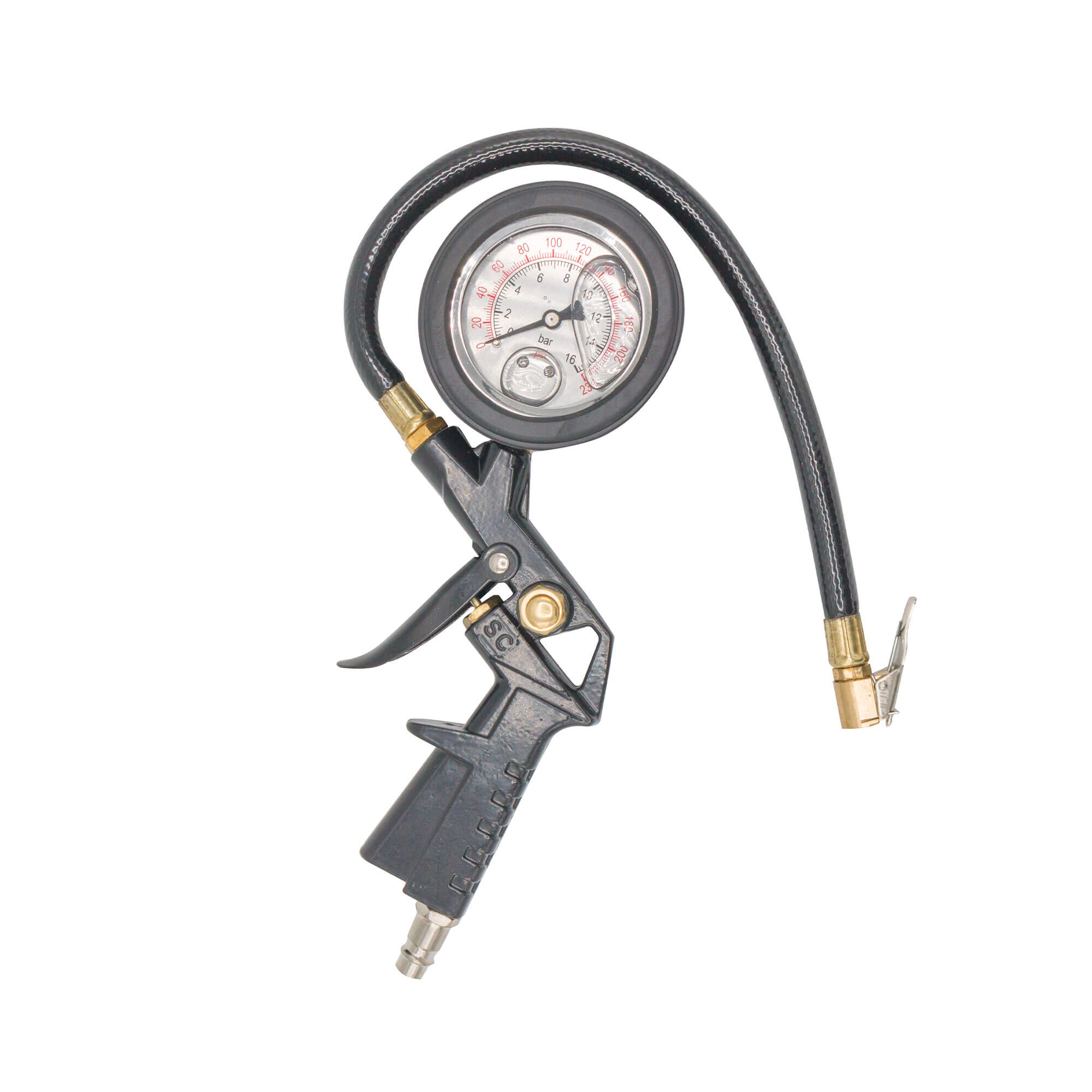 Pistol aer cu manometru pentru umflat roti 16 Bar  Profi