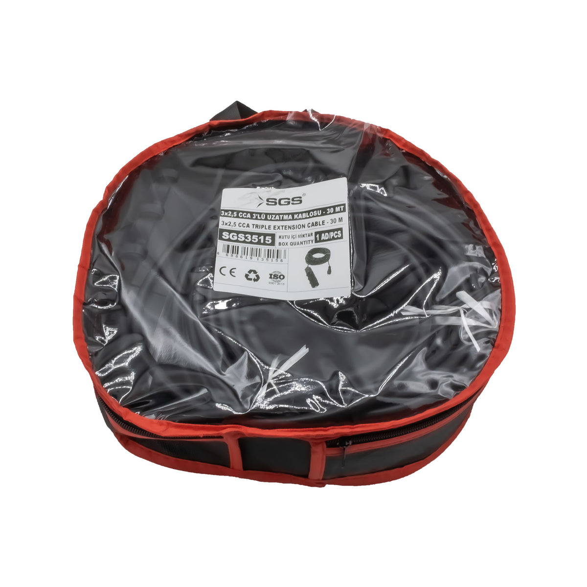 Prelungitor cauciuc 3 prize SGS, 3 x 2,5 mm, 30 m, 250 V, IP44