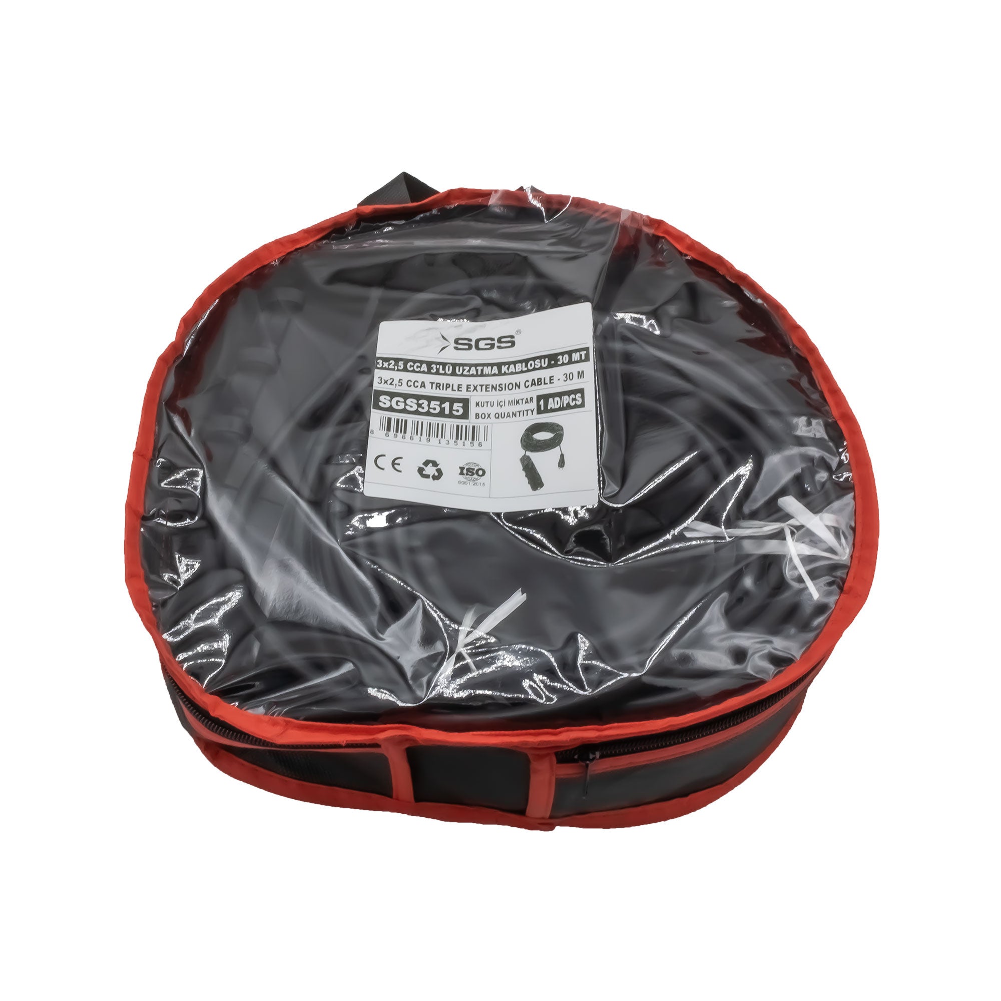 Prelungitor cauciuc 3 prize SGS, 3 x 2,5 mm, 30 m, 250 V, IP44