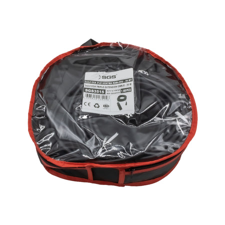 Prelungitor cauciuc 3 prize SGS, 3 x 2,5 mm, 30 m, 250 V, IP44