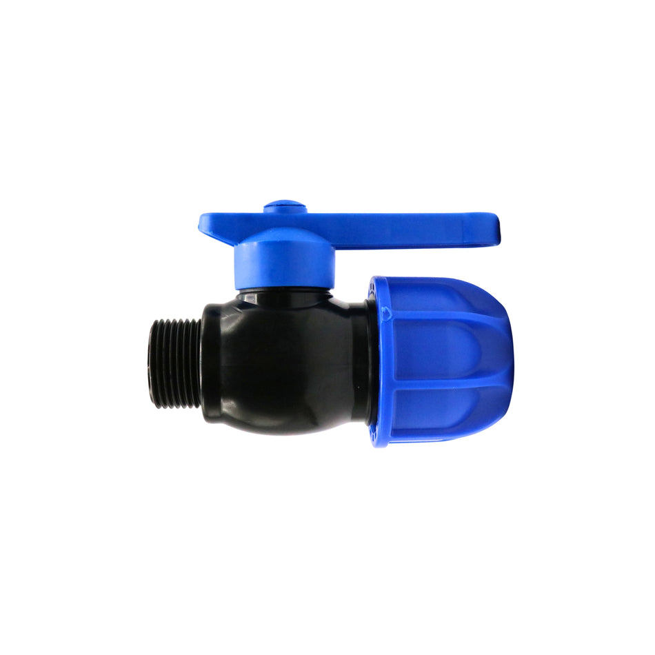 Robinet compresiune PEHD cu filet exterior, D 40 mm x 1¼", PN16