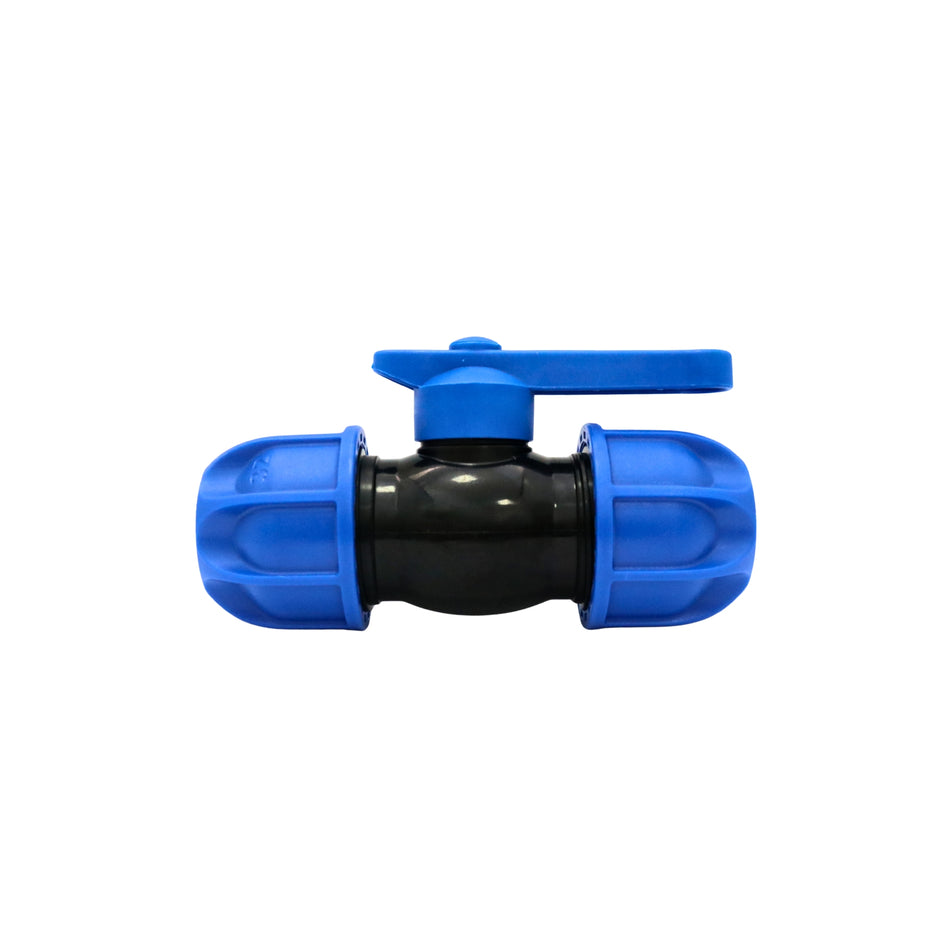 Robinet compresiune PEHD egal, D 32 x 32 mm, PN16