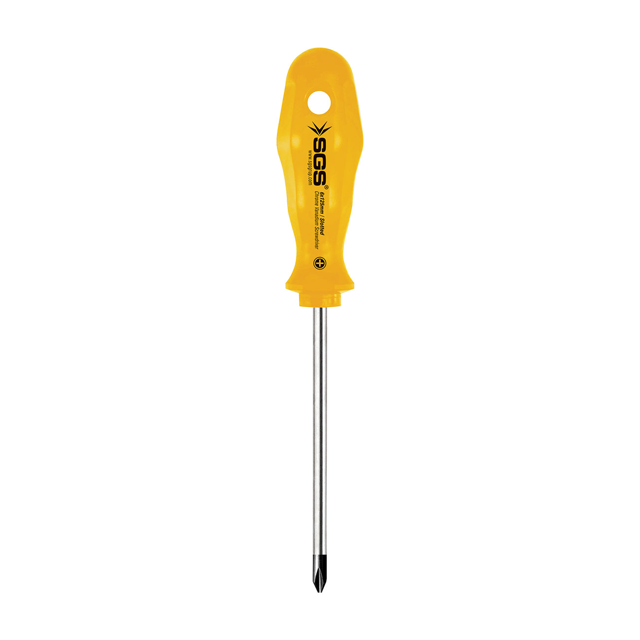 Șurubelniță cruce (Phillips) SGS Yellow Series Cr-V, 5 x 125 mm, mâner ergonomic