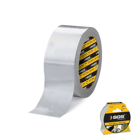 Banda adezivă tip duct tape 48 mm x 10 m, gri, SGS1221