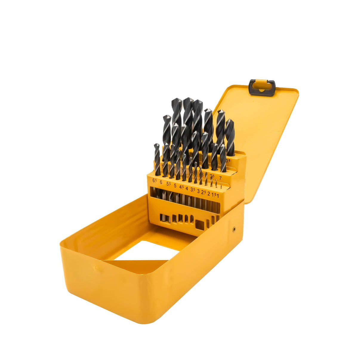 Set burghie metal HSS 25 piese, 1–13 mm, cutie metalică, SGS1420