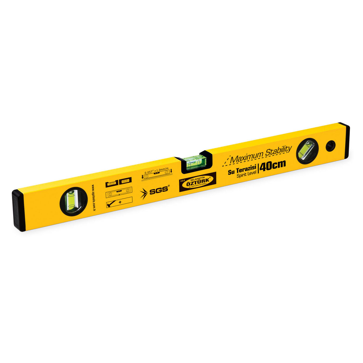 Nivelă aluminiu 40 cm cu 3 indicatori, SGS