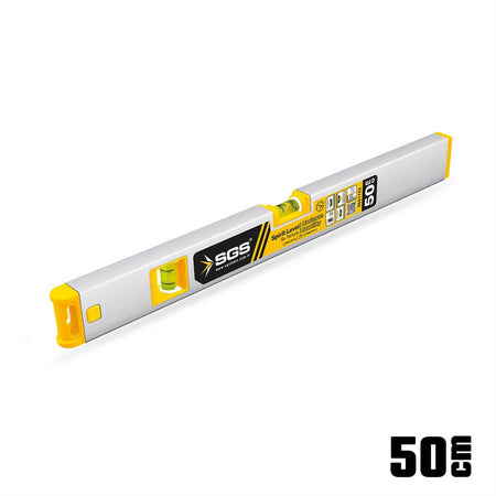 Nivelă aluminiu profesională, 50 cm cu 2 indicatori, SGS