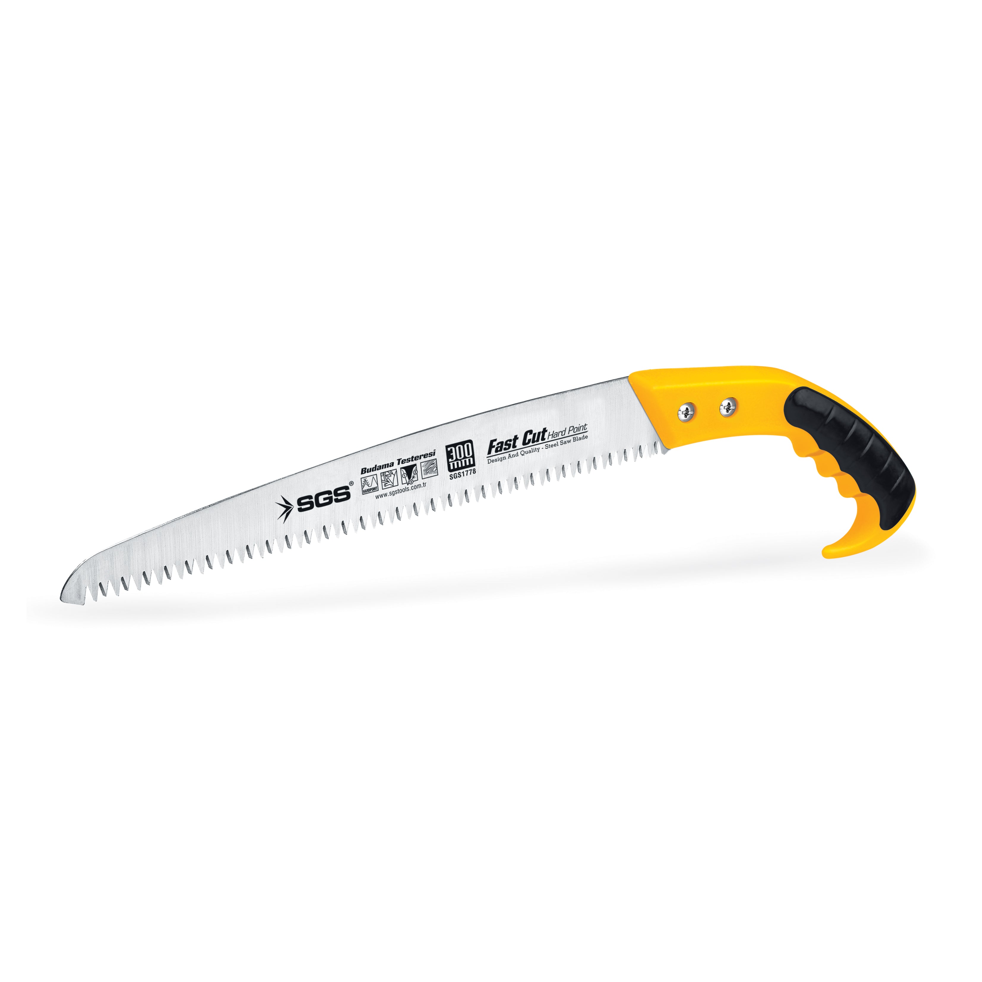 Fierăstrău pentru grădină / tăiat crengi 300 mm, dințare specială, mâner ergonomic