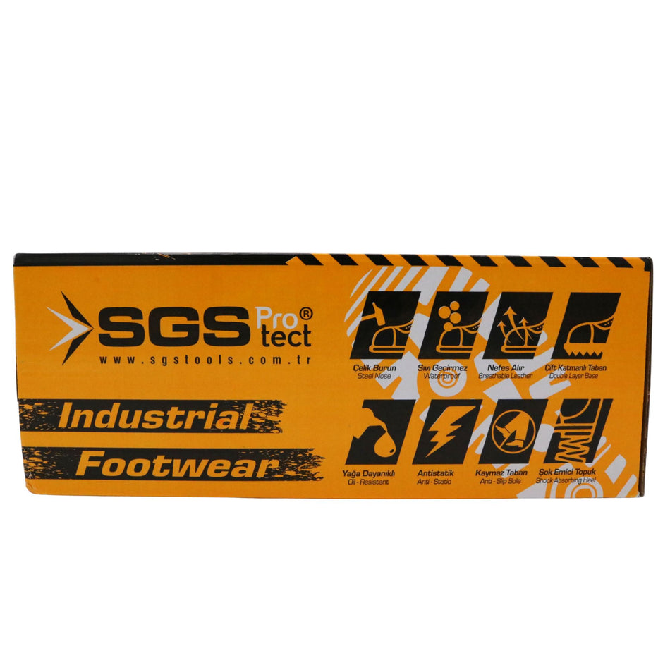 Bocanci de protecție din piele ecologică, cu șireturi, S2, mărimea 44, SGS