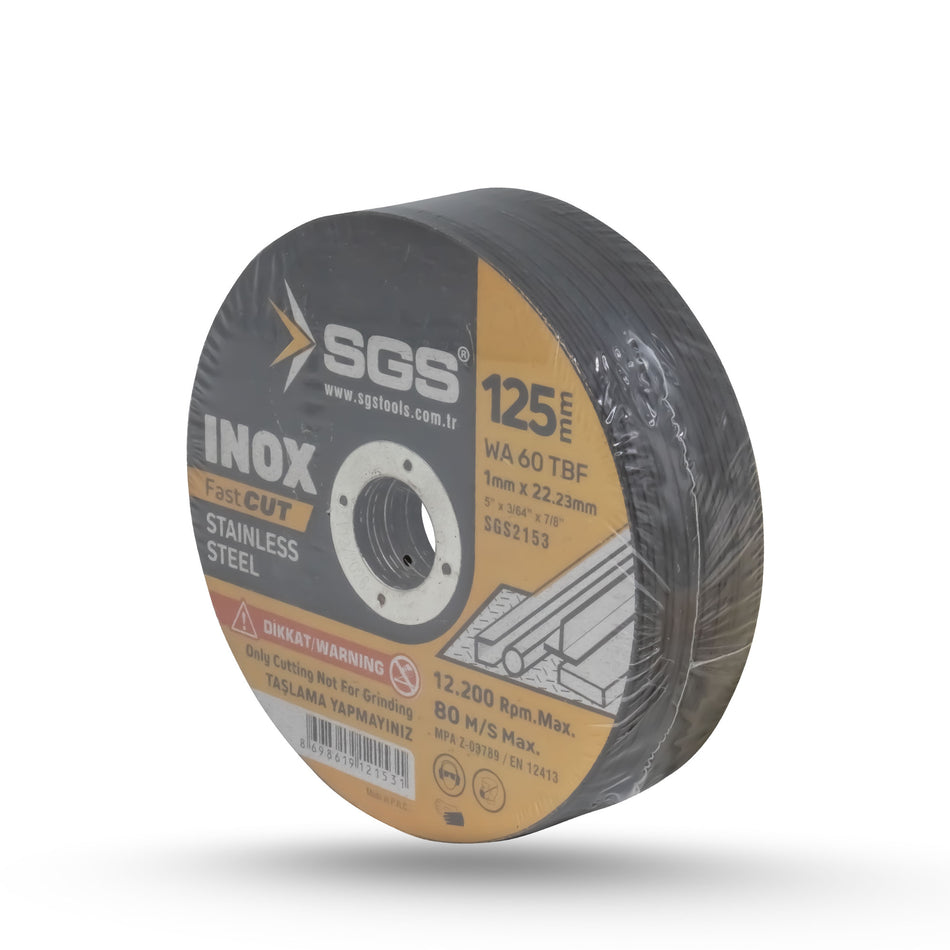 Disc abraziv debitare Professional, inox și oțel, 125 x 1 mm x 22,23 mm, 12.200 rpm, SGS2153