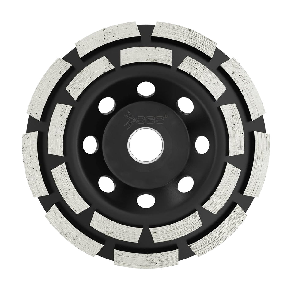 Disc cupă diamantat dublu rând Ø125 mm pentru beton, granit, marmură, piatră – SGS2314
