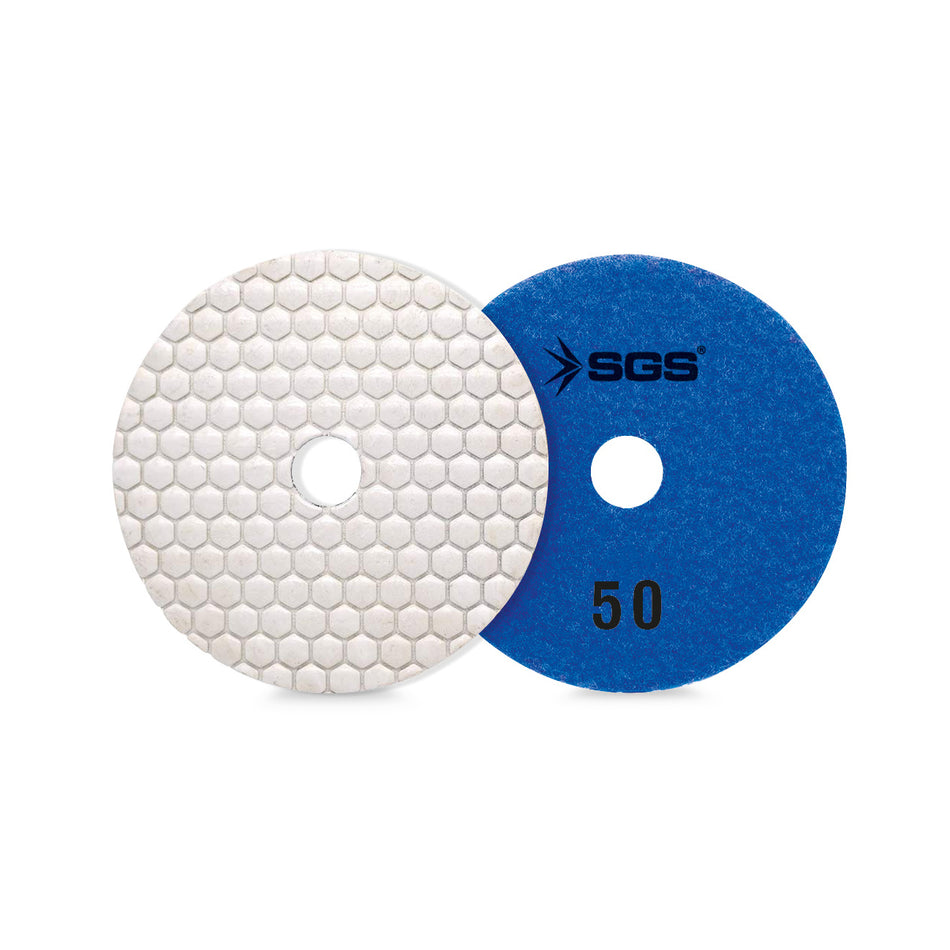 Disc diamantat SGS2340 100 mm, Polishing Pad granulație #50, pentru marmură, granit și piatră naturală, 10 buc / set