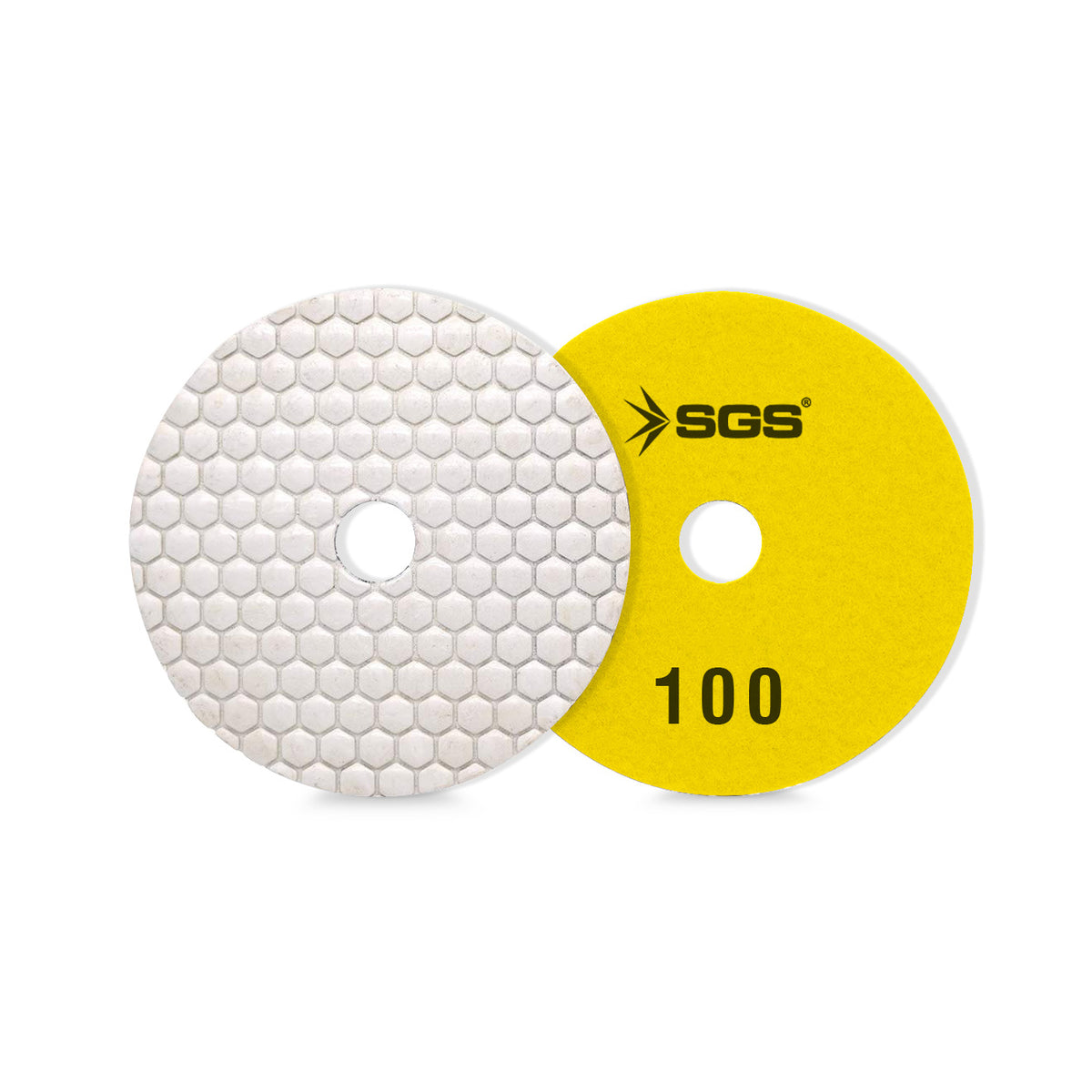 Disc diamantat SGS2341 100 mm, Polishing Pad granulație #100, pentru marmură, granit și piatră naturală, 10 buc / set