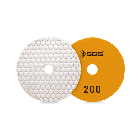 Disc diamantat SGS2342 100 mm, Polishing Pad granulație #200, pentru marmură, granit și piatră naturală, 10 buc / set