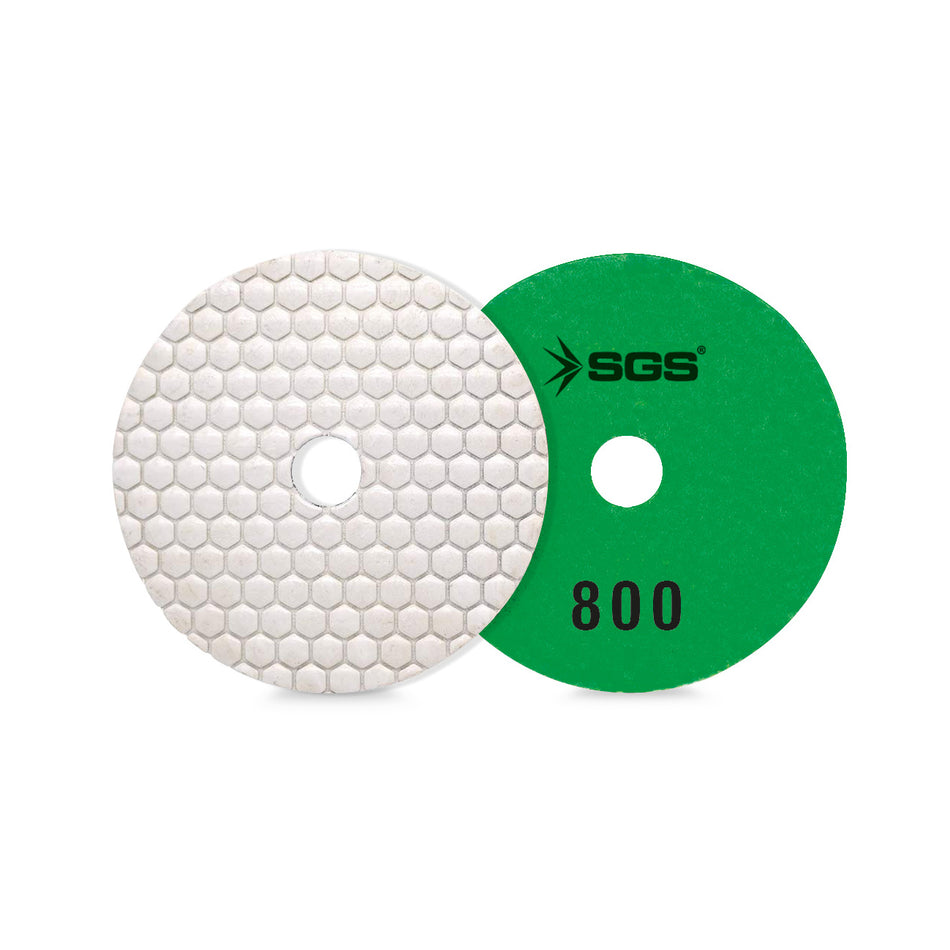 Disc diamantat SGS2344 100 mm, Polishing Pad granulație #800, pentru marmură, granit și piatră naturală, 10 buc / set