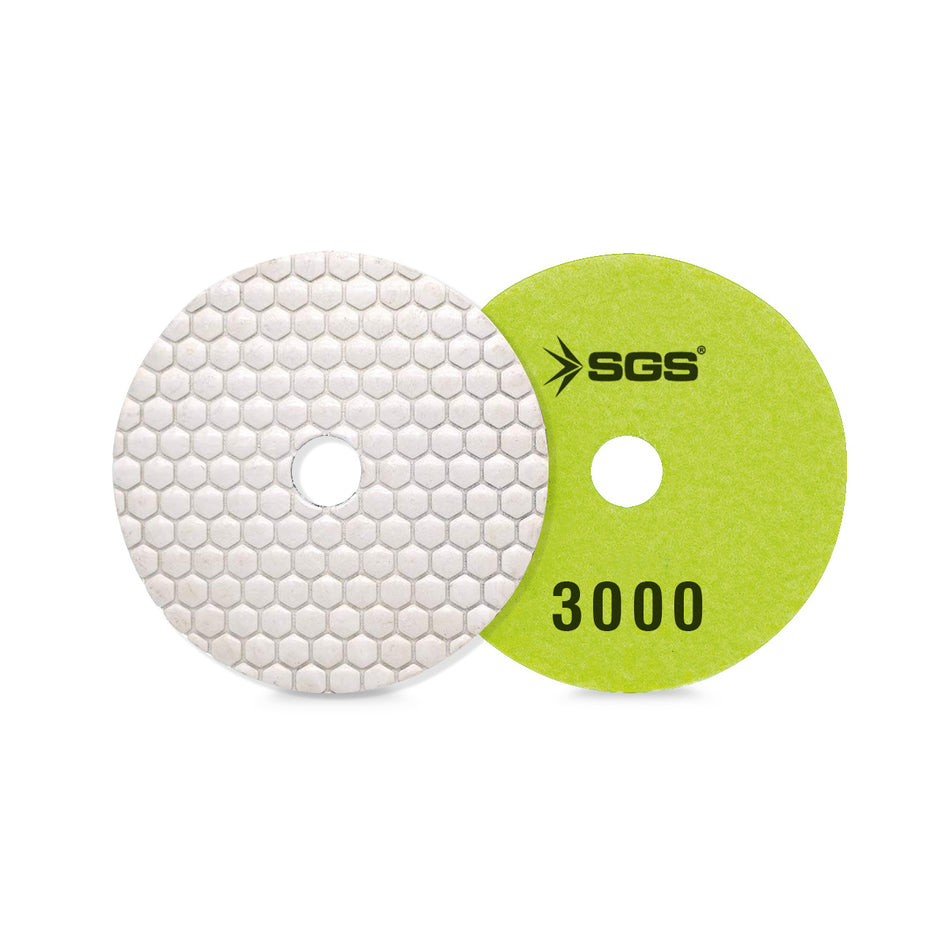 Disc diamantat SGS2346 100 mm, Polishing Pad granulație #3000, pentru marmură, granit și piatră naturală, 10 buc / set