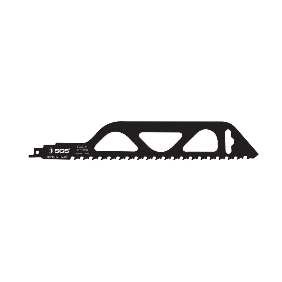 Pânză Fierăstrău sabie S1243HM 305 mm / 12,7 mm, HM/TC 12"/2TPI pentru beton, cărămidă și Ytong, Extra Strong