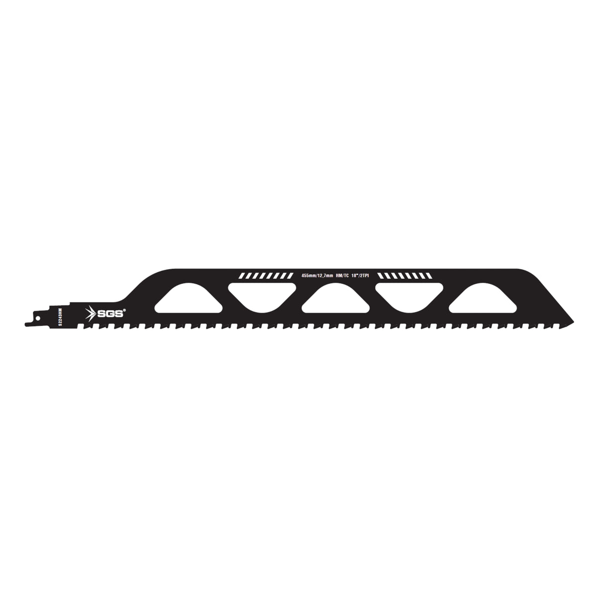 Pânză Fierăstrău sabie S2243HM 455 mm / 12,7 mm, HM/TC 18"/2TPI pentru beton, cărămidă și Ytong, Extra Strong