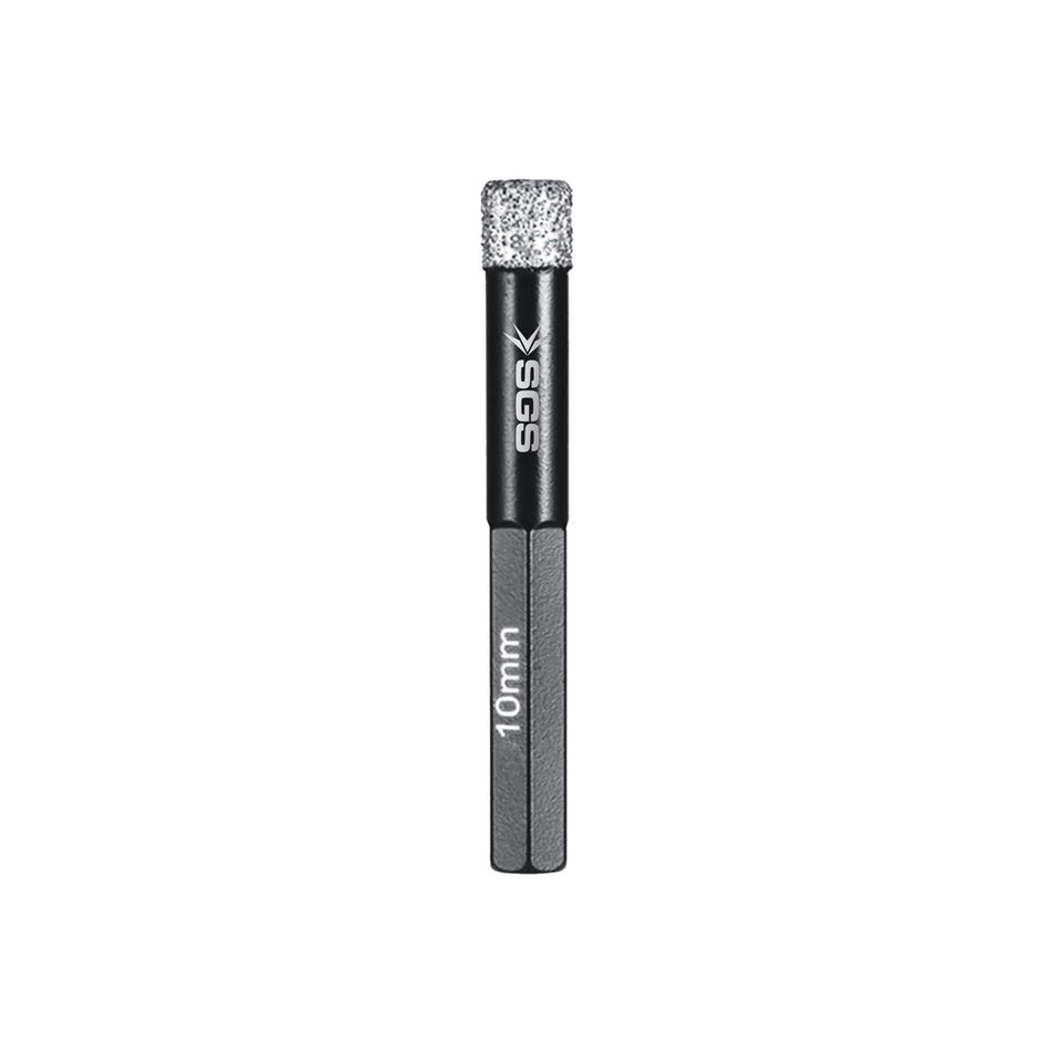 Burghiu diamantat HEX 10 mm SGS2758, pentru granit, marmură, piatră, cuarț