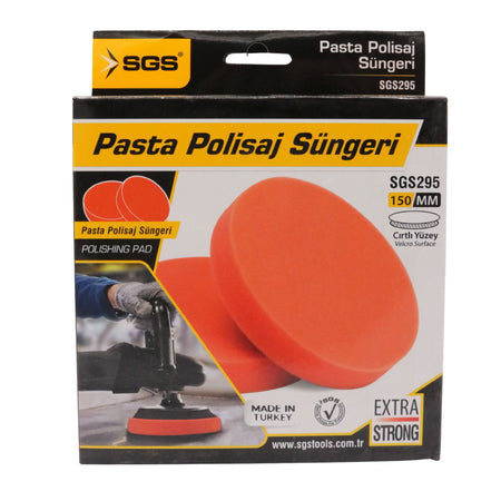 Burete Polish SGS295 150 mm, Pad Spumă pentru Lustruire Auto, Fixare Velcro, Finisaj Profesional