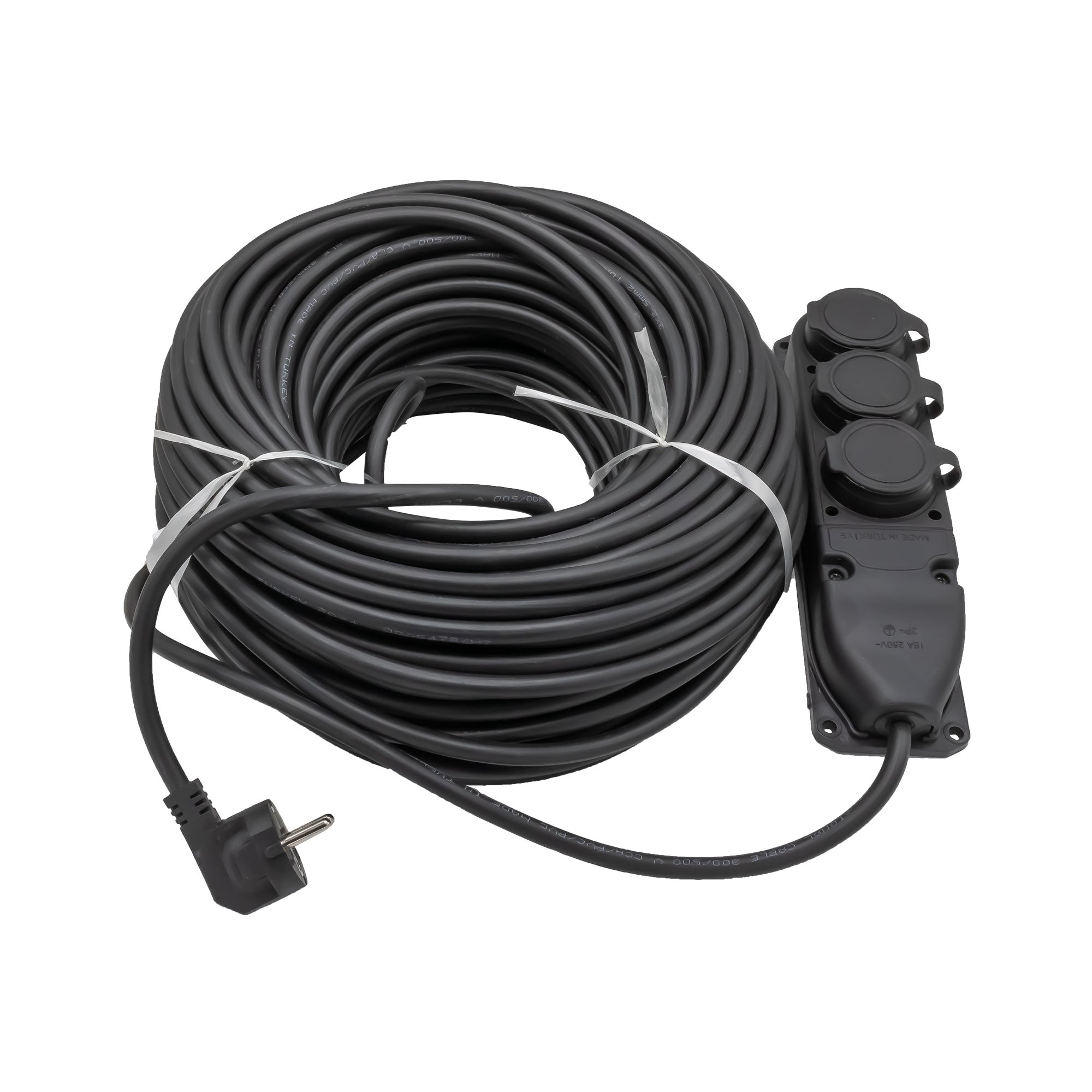 Prelungitor cauciuc 3 prize SGS, 3 x 2,5 mm, 50 m, 250 V, IP44