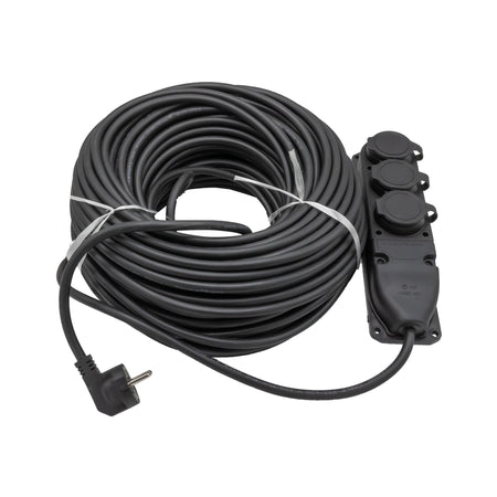 Prelungitor cauciuc 3 prize SGS, 3 x 2,5 mm, 50 m, 250 V, IP44