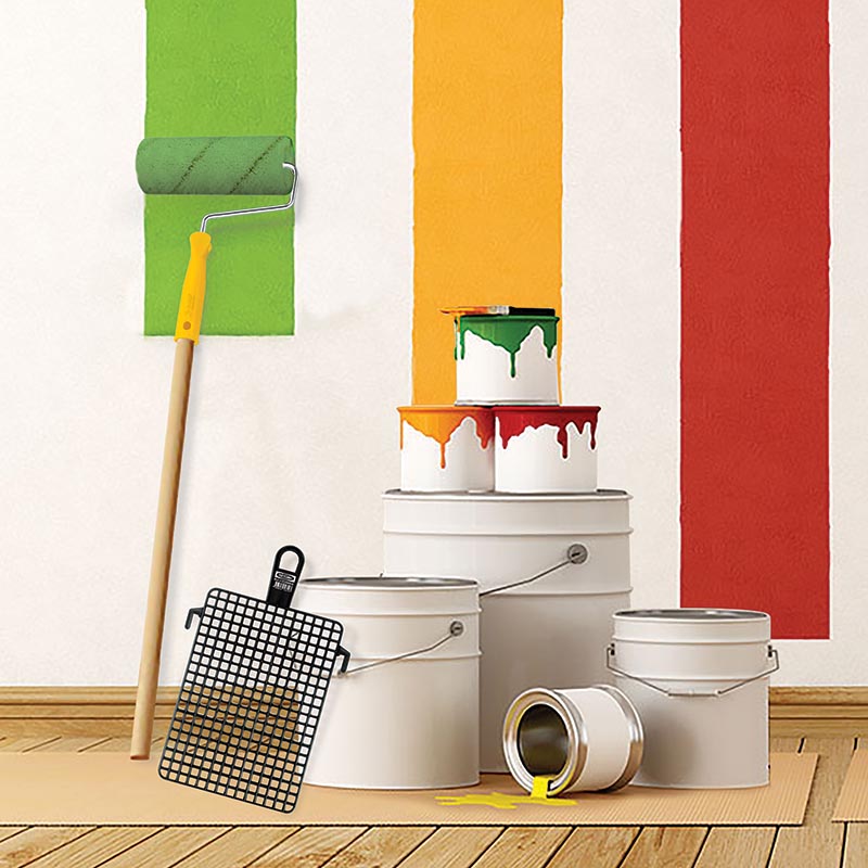 Grilă pentru trafalet, 21 x 29 cm, plastic rezistent, design cu ochiuri dese, previne scurgerile de vopsea