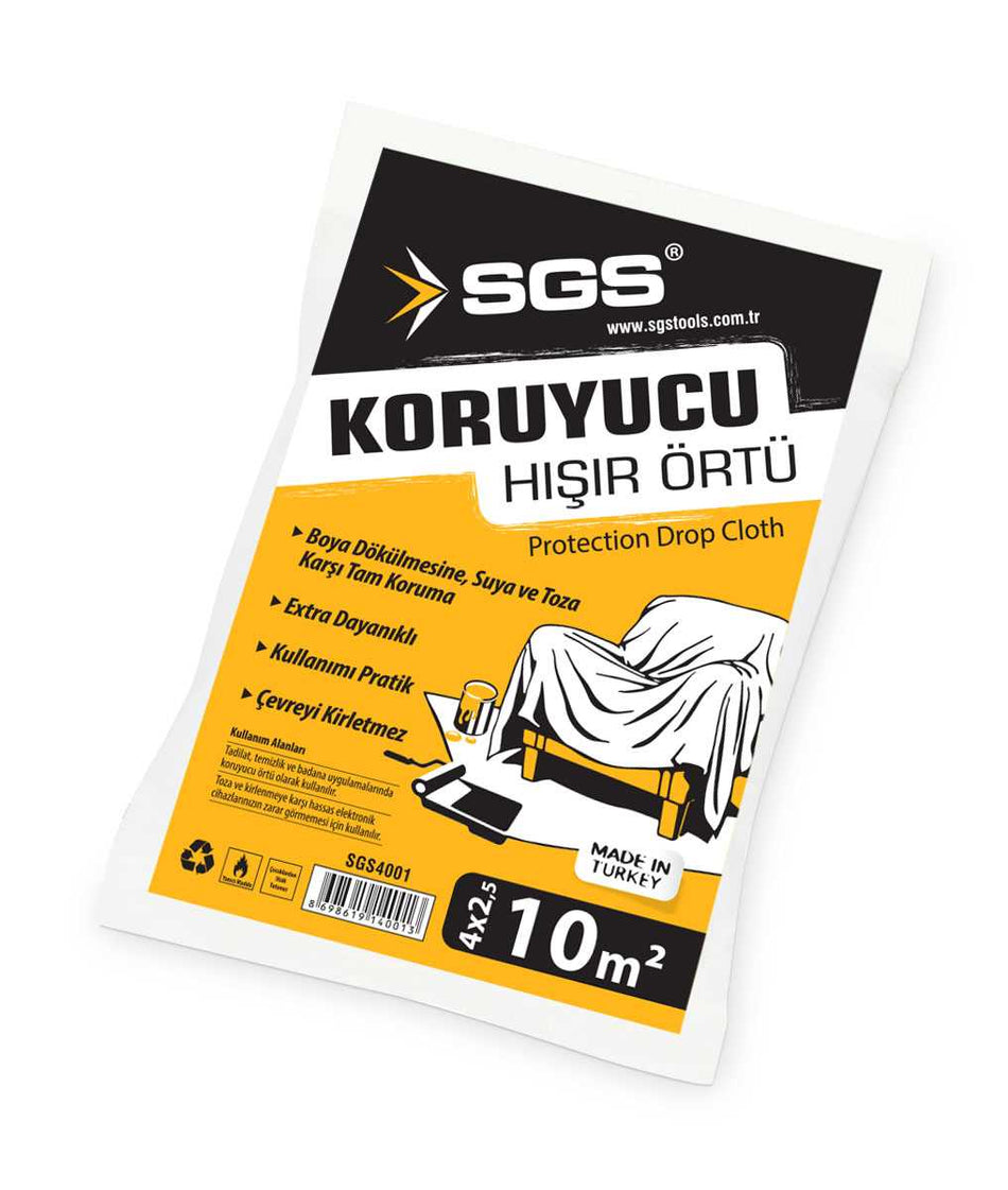 Folie de protecție subțire, 4 x 2,5 m (10 m²), pentru zugrăvit, impermeabilă, anti-praf