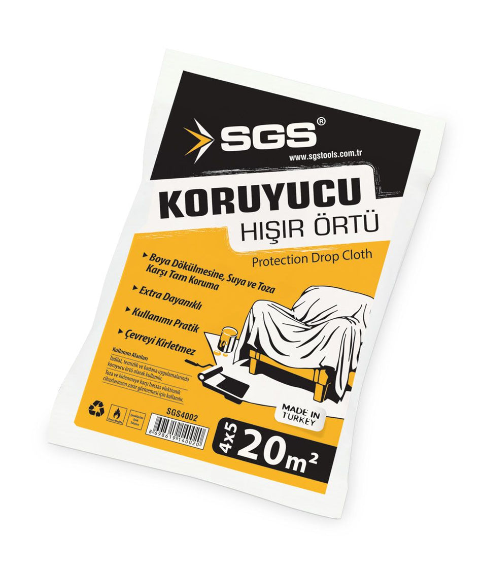 Folie de protecție subțire, 4 x 5 m (20 m²), pentru zugrăvit, impermeabilă, anti-praf