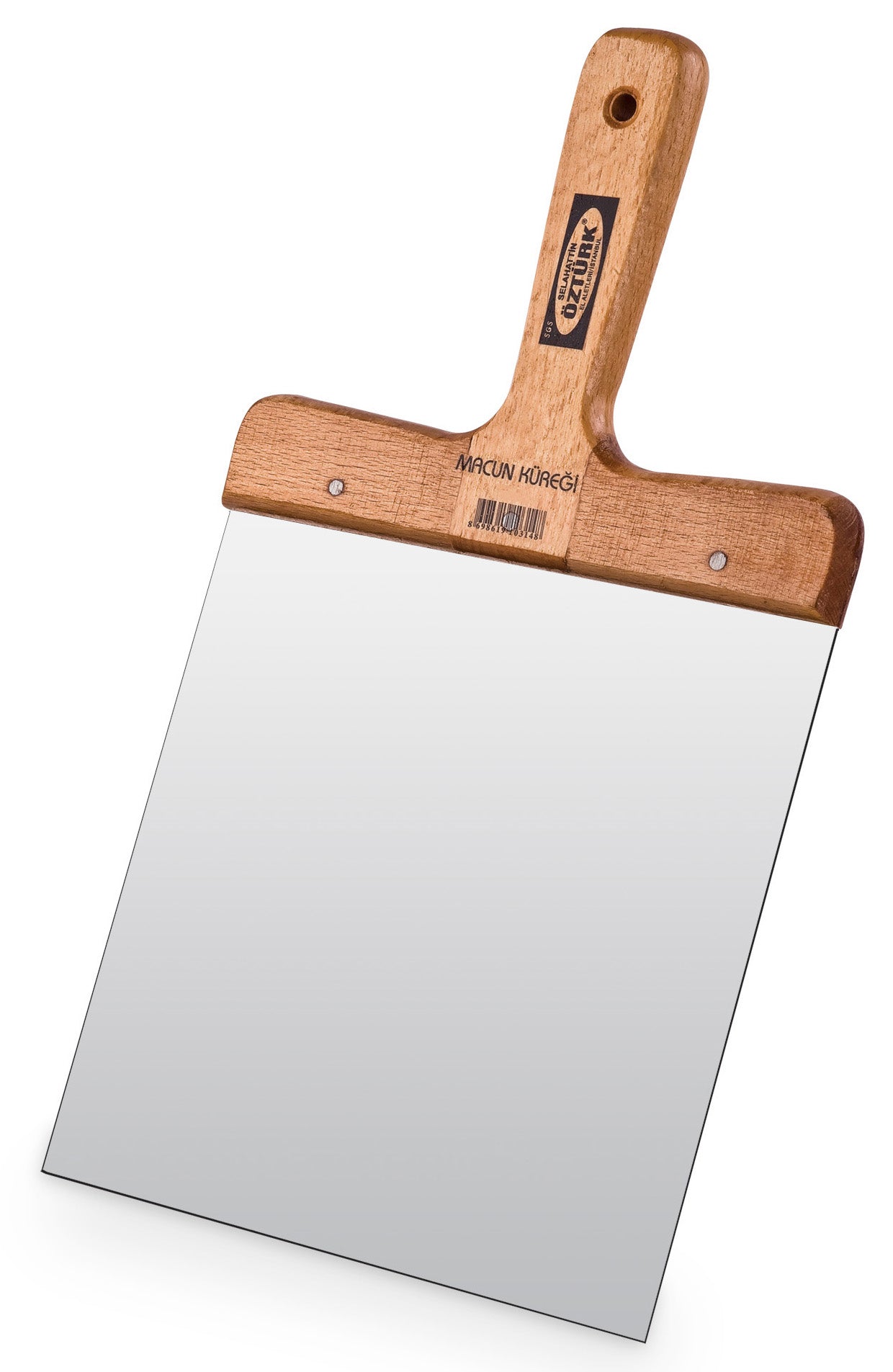 Spatulă Profesională pentru Glet SGS404 – Lamă Inox 0.70 mm, Mâner Lemn, 18 cm