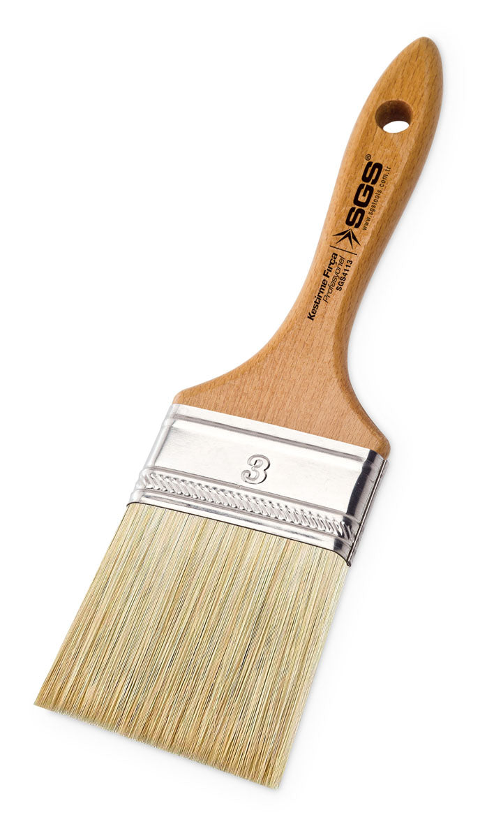Pensulă pentru vopsit SGS4113, 3 inch (75 mm), mâner din lemn, pentru vopsele și lacuri
