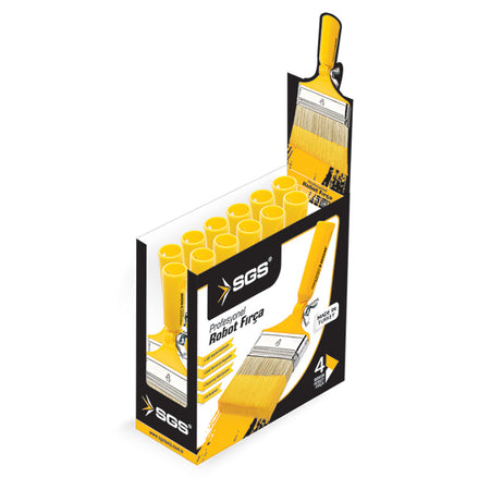 Pensulă pentru vopsit SGS4124, 4 inch (100 mm), mâner reglabil din plastic, pentru vopsele și lacuri