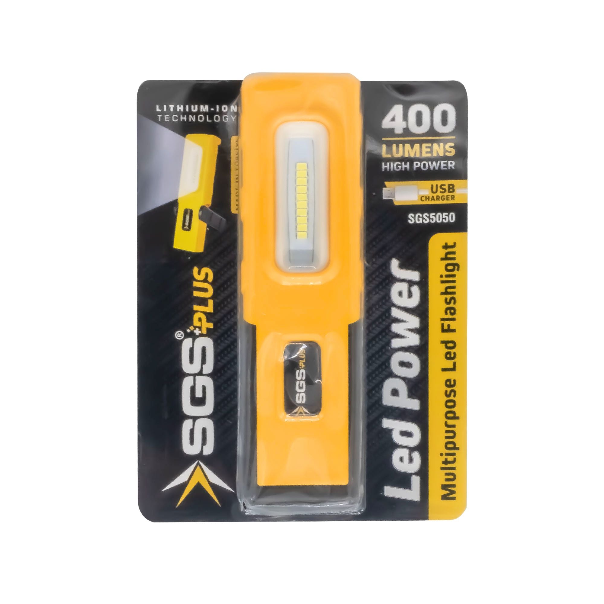 Lanternă LED Reîncărcabilă 400 Lumeni, 3.7V / 1500 mAh Li-Ion, SGS