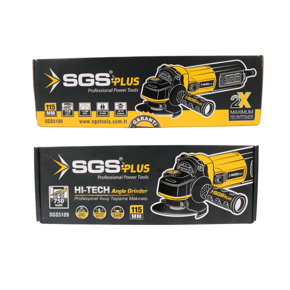 Polizor Unghiular SGS PLUS HI-TECH 115mm, 750W, 11.000 RPM, Filet M14, Profesional, Compact