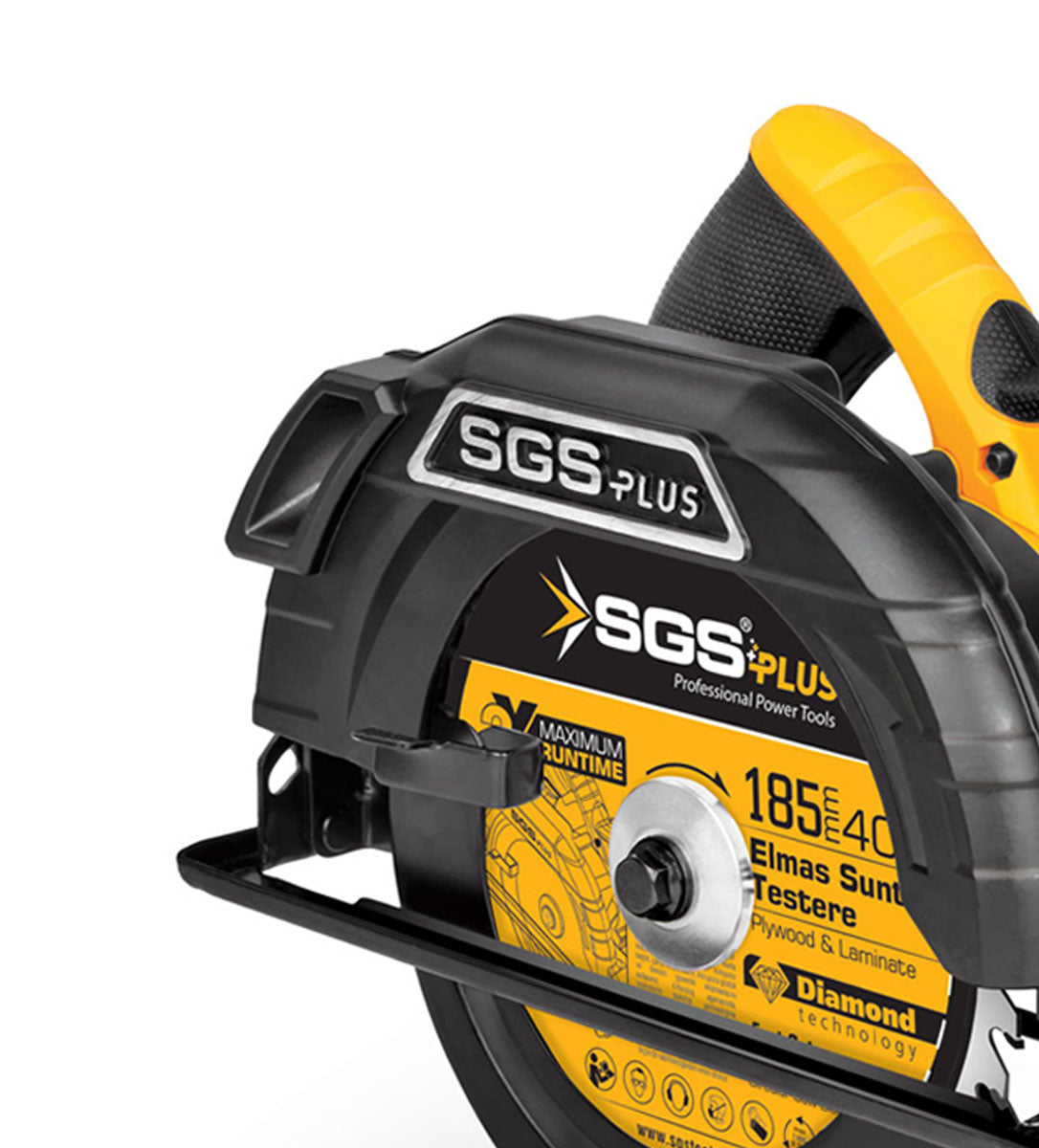 Fierăstrău Circular SGS PLUS SGS5185, 1500W, Disc 185 mm, 5400 RPM, Tăiere Lemn, Profesional