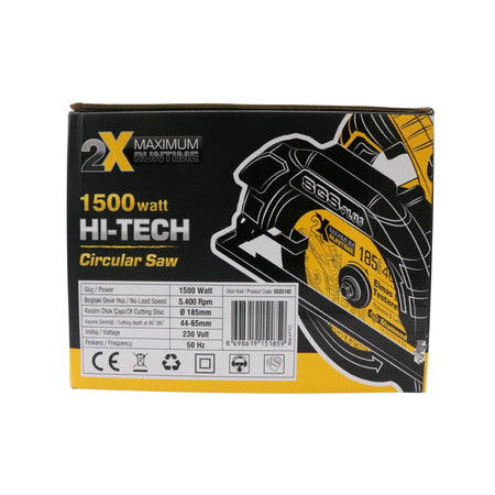 Fierăstrău Circular SGS PLUS SGS5185, 1500W, Disc 185 mm, 5400 RPM, Tăiere Lemn, Profesional