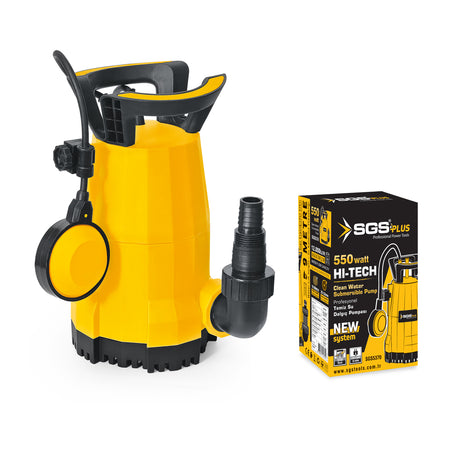 Pompă submersibilă apă curată SGS PLUS HI-TECH 550W, debit 12.000 l/h, înălțime refulare 9 m, cablu 10 m